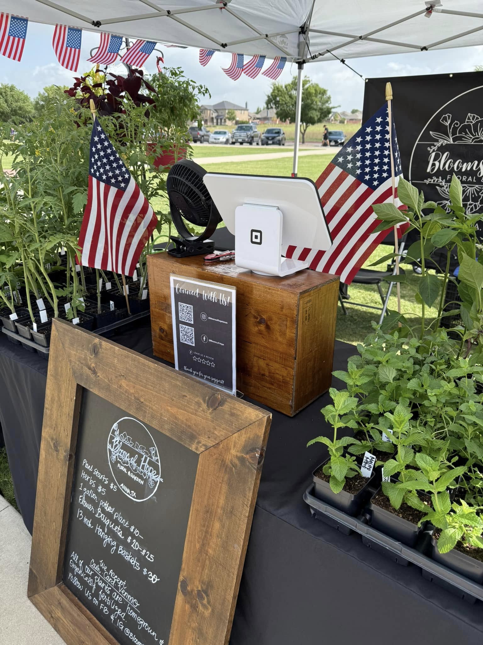 Blooms Of Hope at the Melissa Farmers Market