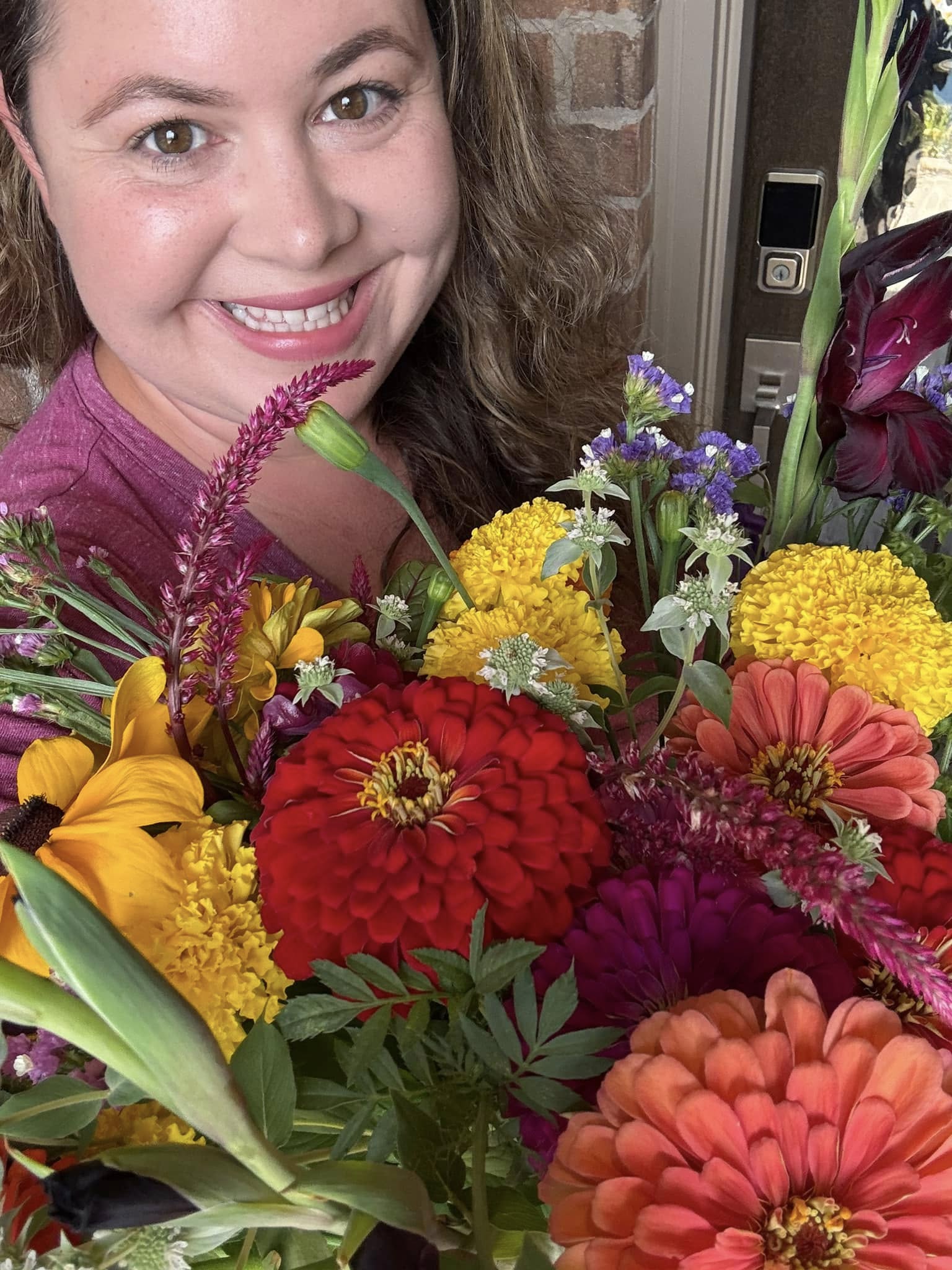 Crystal and her lovely blooms