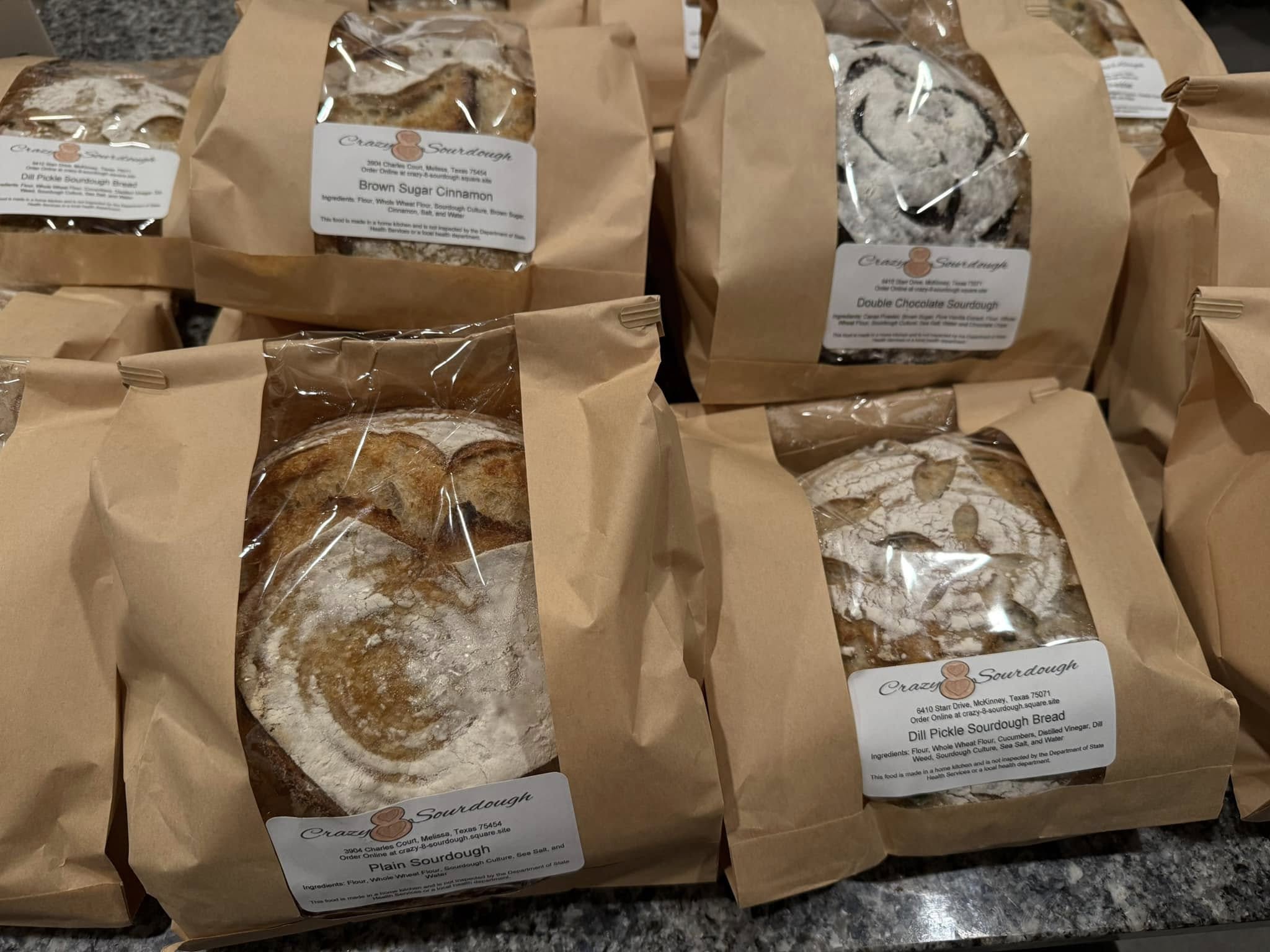 Display of Seasonal Sourdough Specials