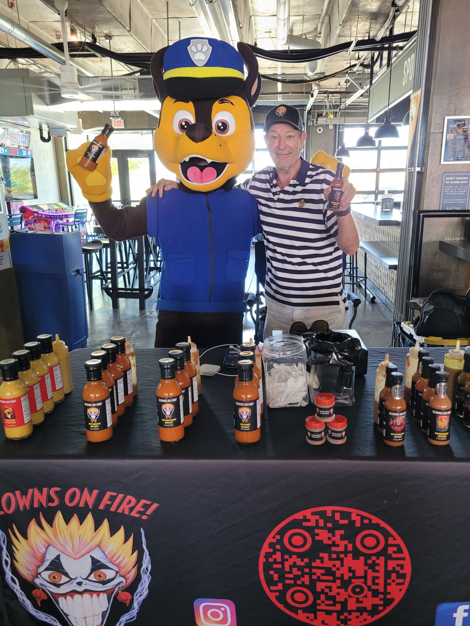 Klowns On Fire set up at The Hub in Allen, TX