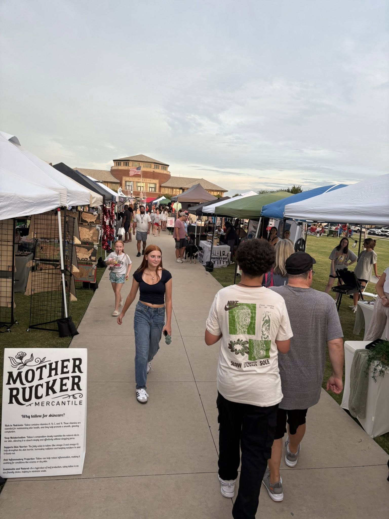 Shoppers enjoying the fresh, local offerings