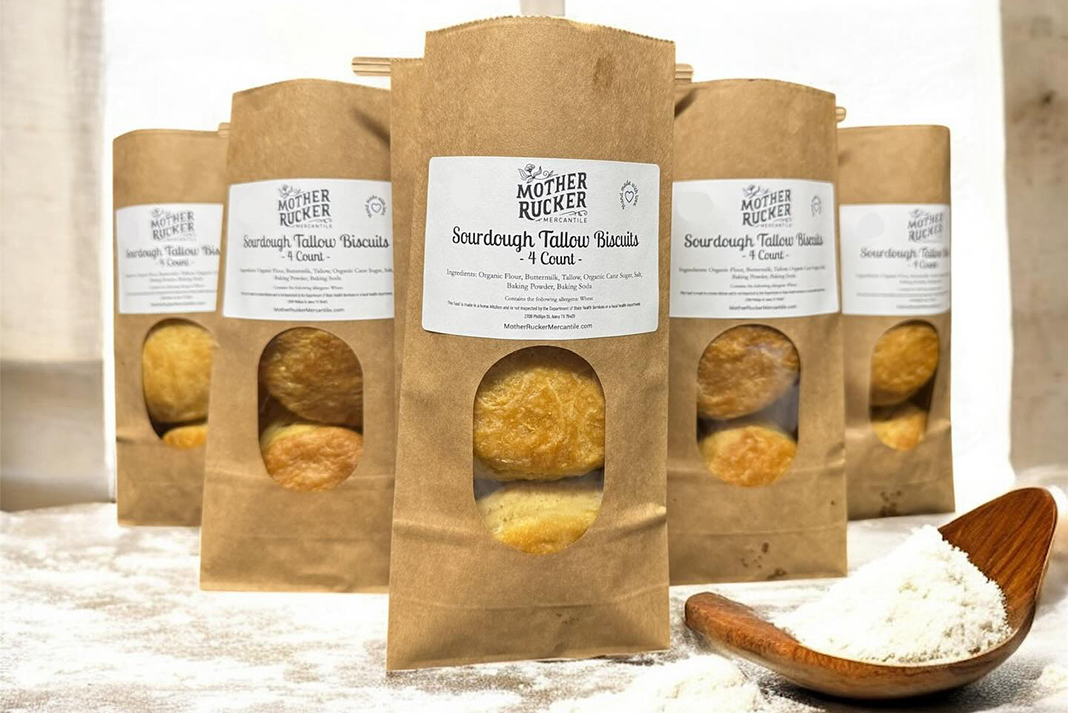 Sourdough tallow biscuits