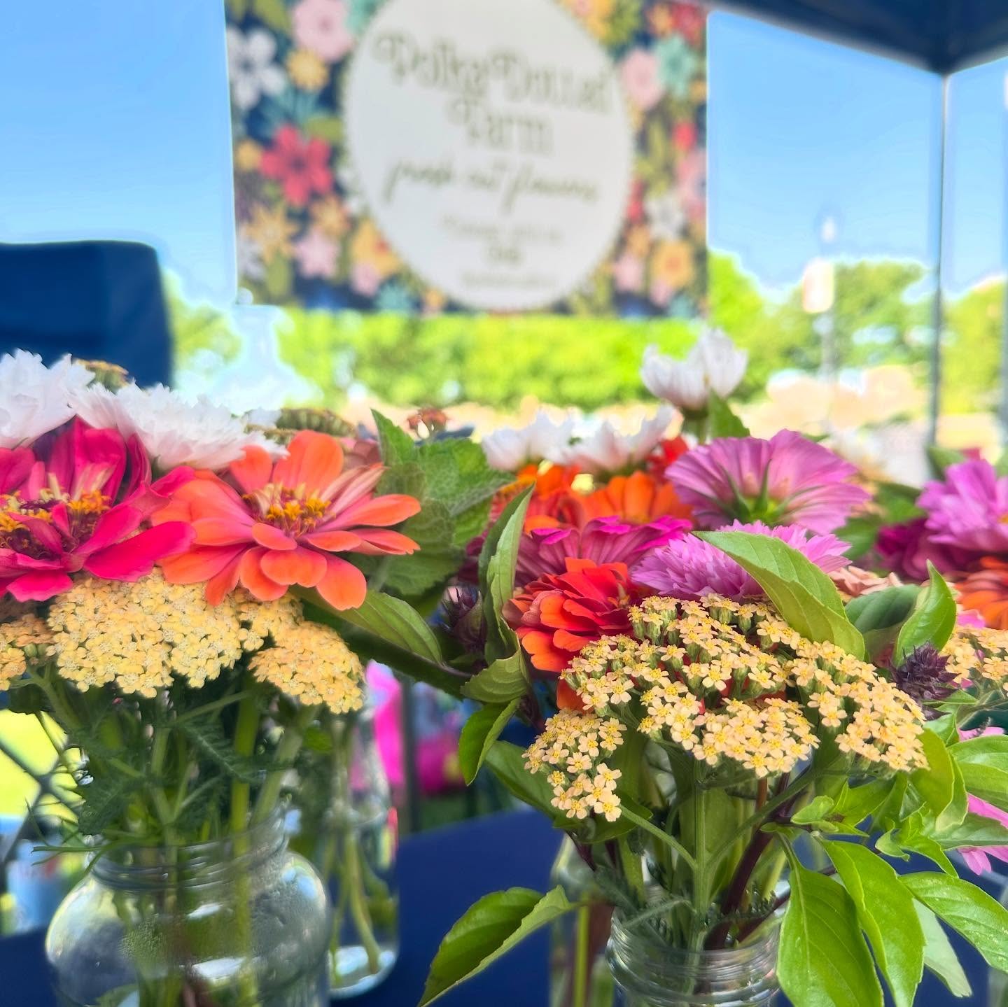 PolkaDotted Farm set up at the Melissa Farmers Market