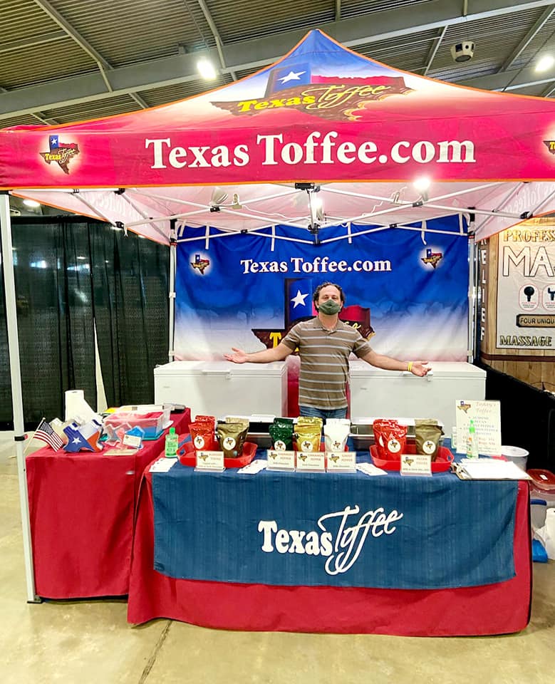 Tempting artisan toffees on display at market