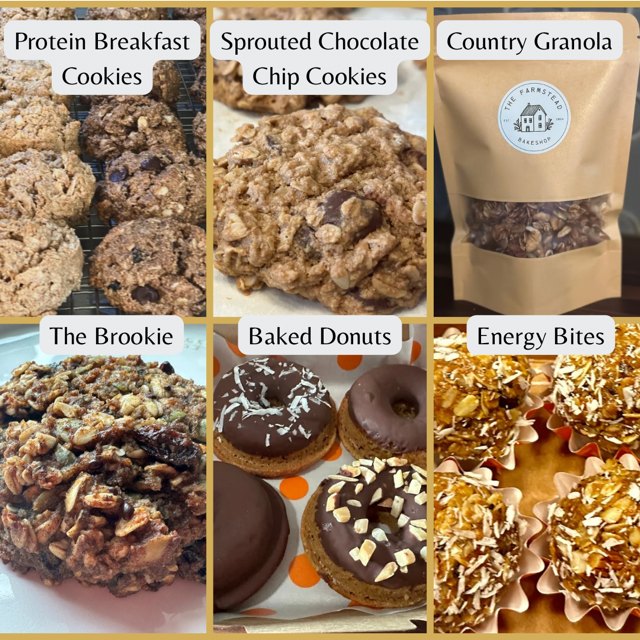 Assorted wholesome treats from The Farmstead Bakeshop